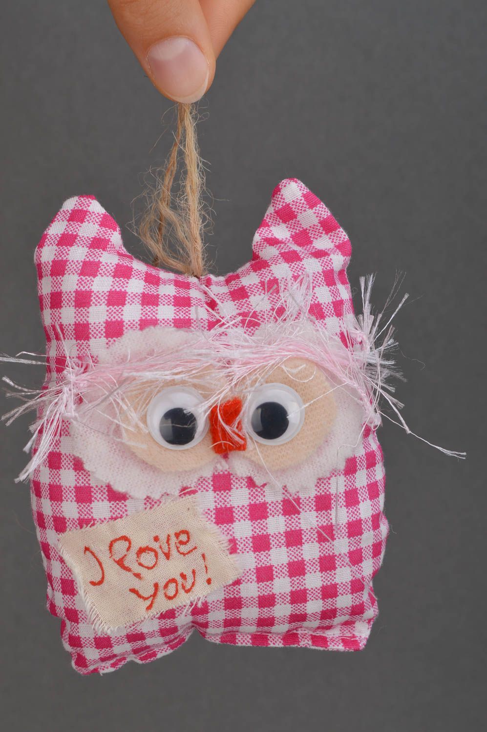 Handmade decorative stuffed toy owl interior soft doll present for kids photo 5