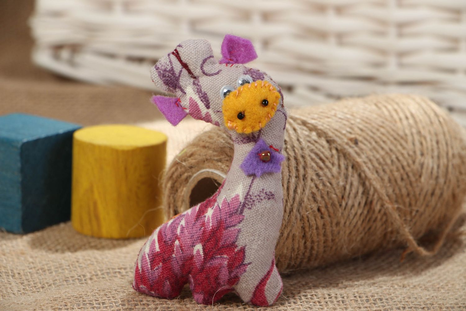 Handmade soft toy giraffe photo 5