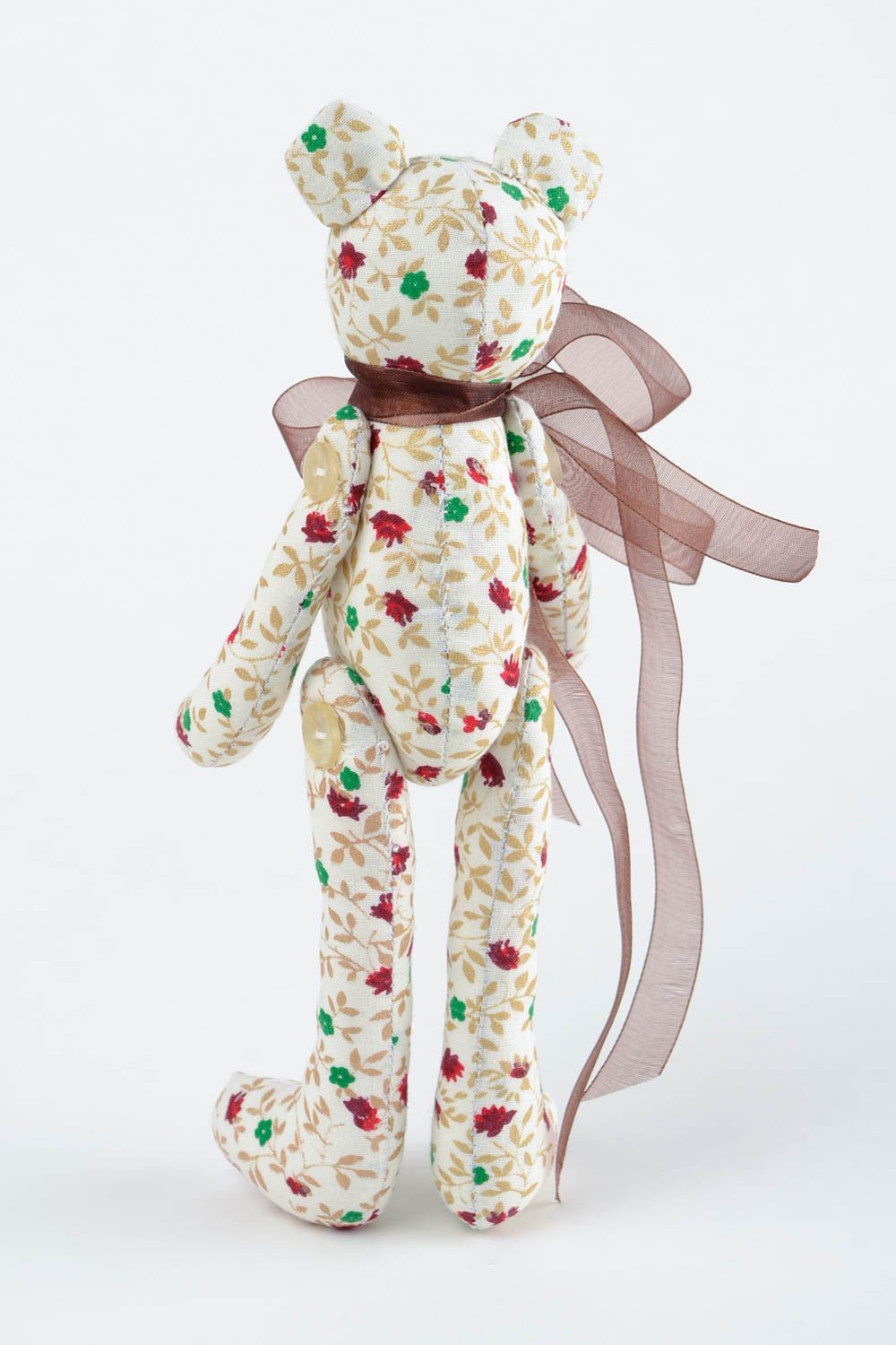 Игрушка мишка из хлопка игрушка ручной работы интересный подарок на новоселье фото 5