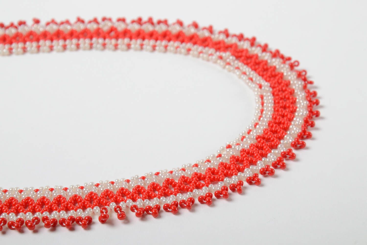 Handmade Halskette für Frauen Modeschmuck Collier Halskette aus Glasperlen bunt foto 5
