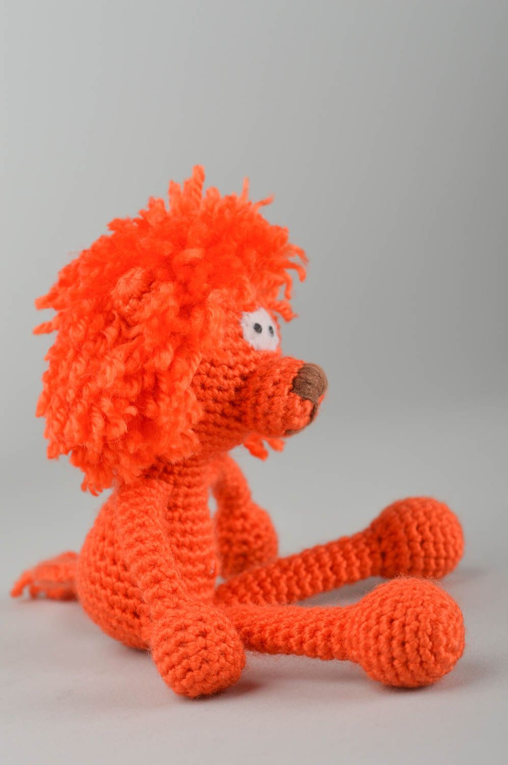 Handmade crocheted toy baby soft toy crocheted lion toy design crocheted toys   photo 2