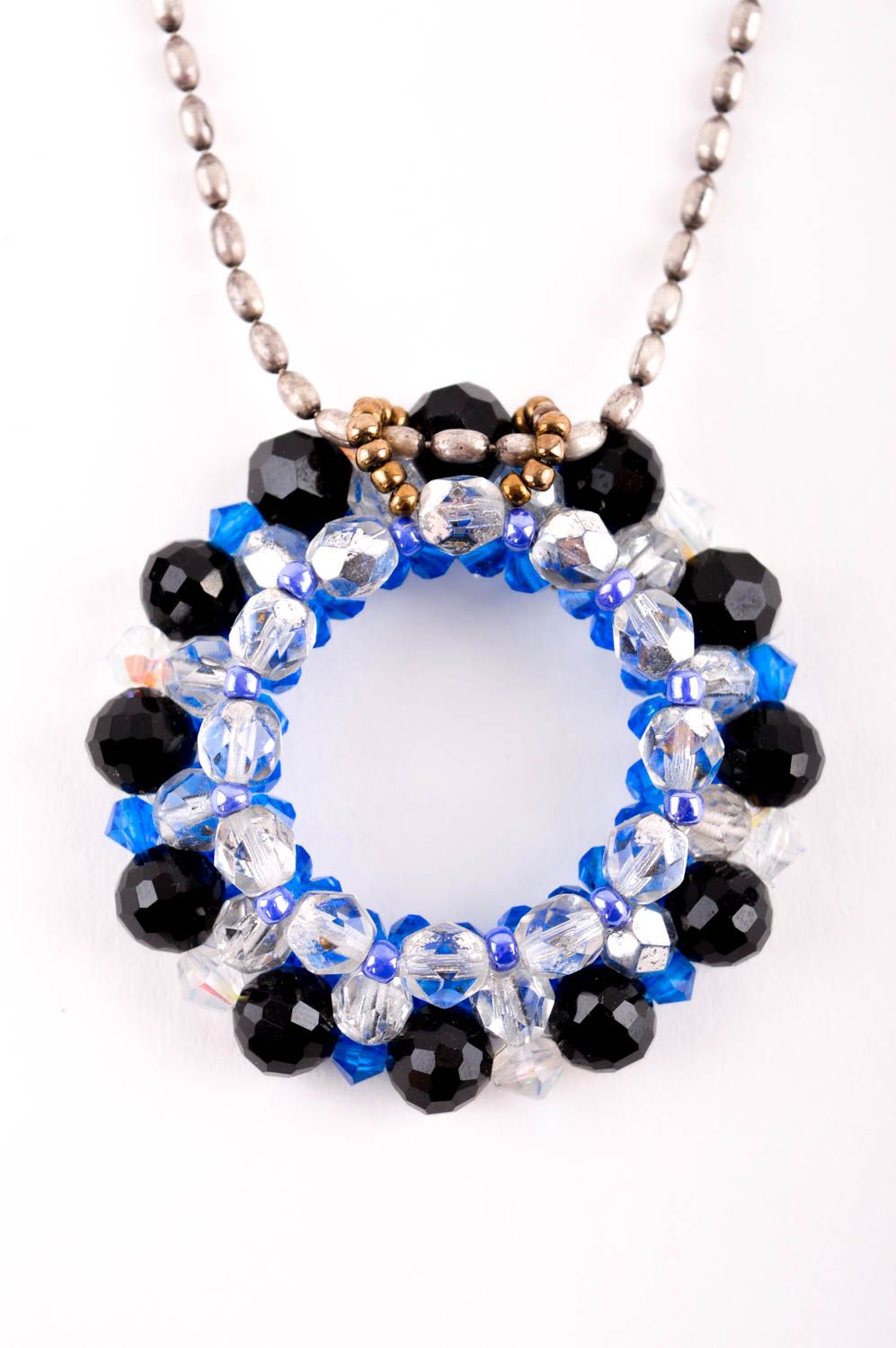 Handmade pendant designer pendant beaded pendant for women unusual gift photo 3