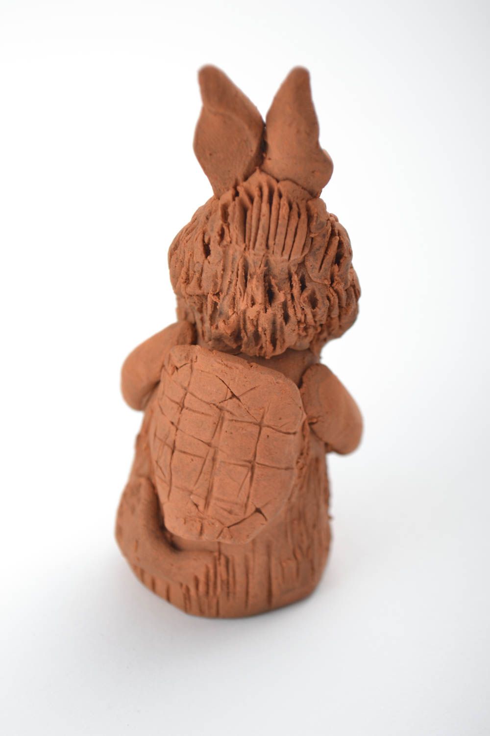 Глиняная статуэтка хенд мейд сувенир из керамики керамическая фигурка животного фото 3