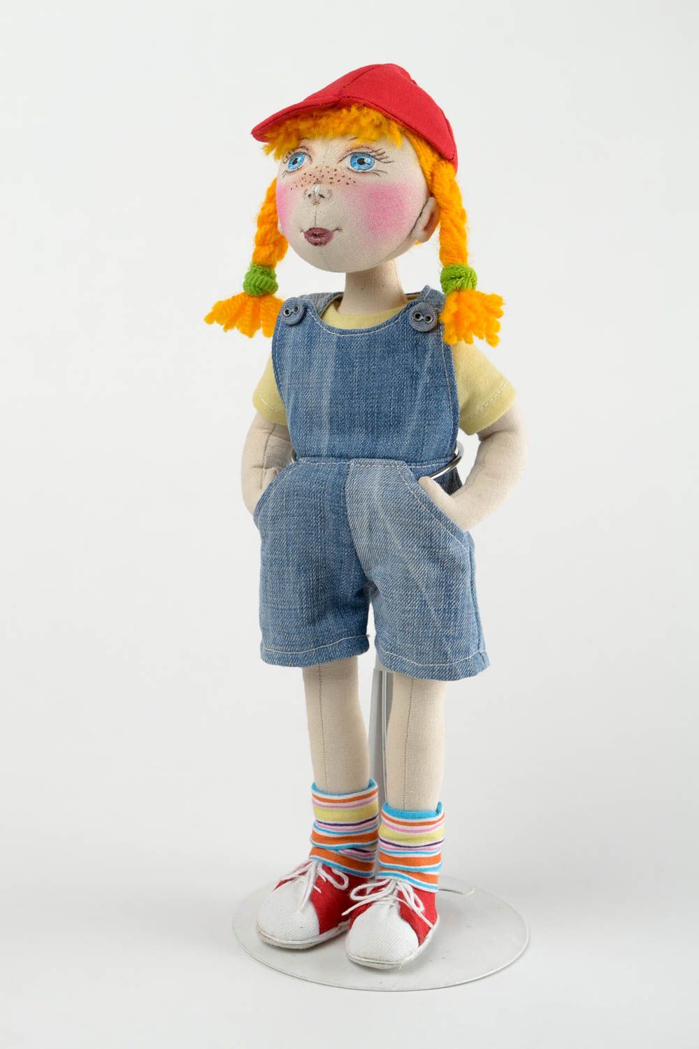Авторская кукла ручной работы кукла из ткани тряпичная кукла маленькая фото 5