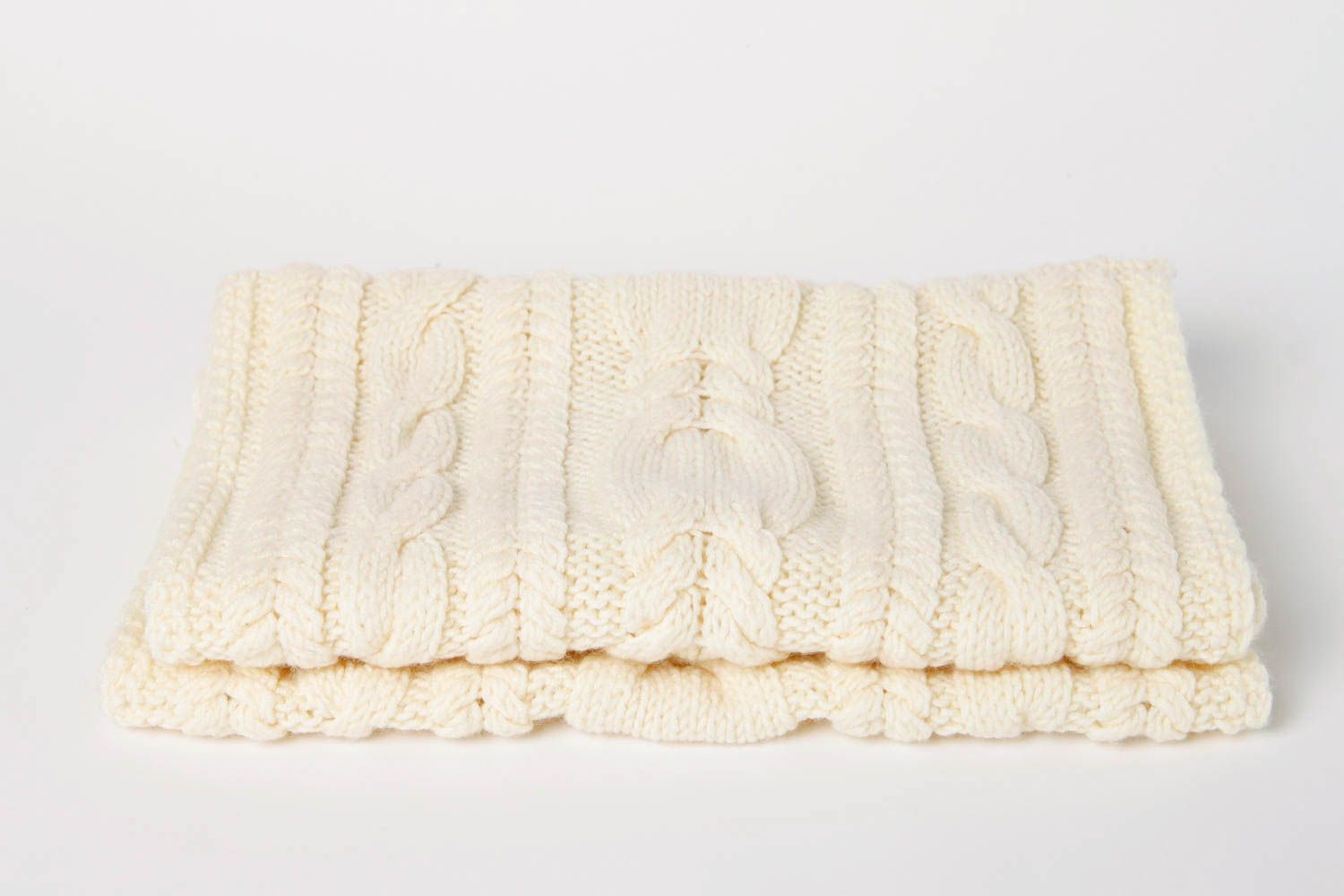 Bufanda snood hecha a mano accesorio para mujeres bufanda tejida de semilana foto 9