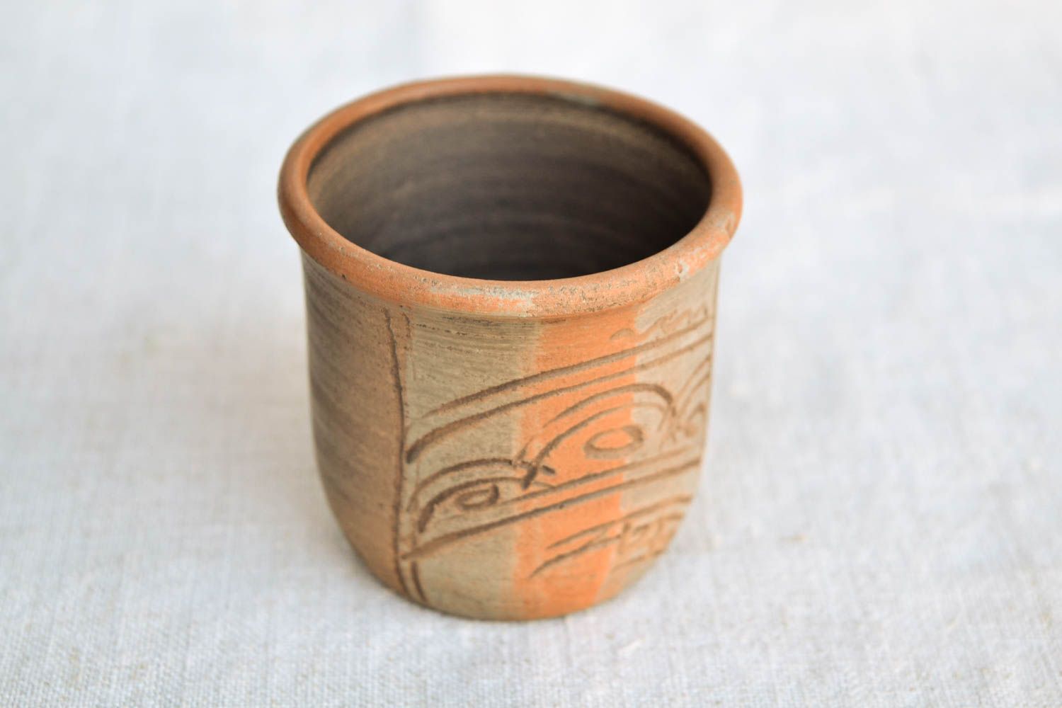Vaso de cerámica artesanal vajilla original de arcilla regalo para amigos  foto 4