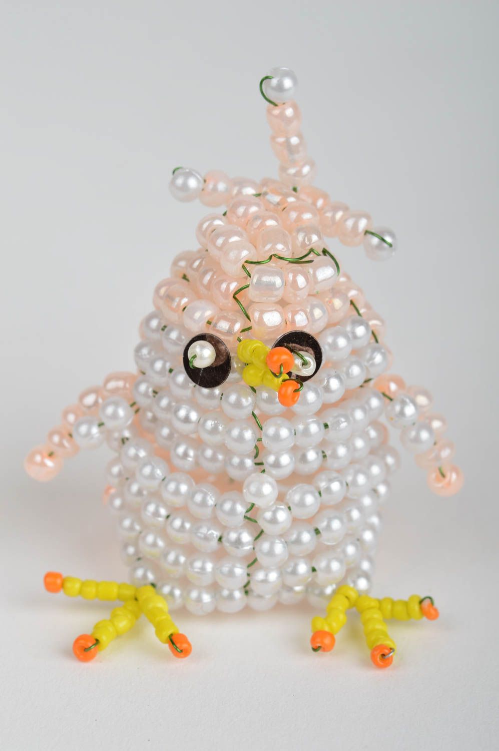 Handmade cute designer beautiful small finger toy penguin made of beads photo 2