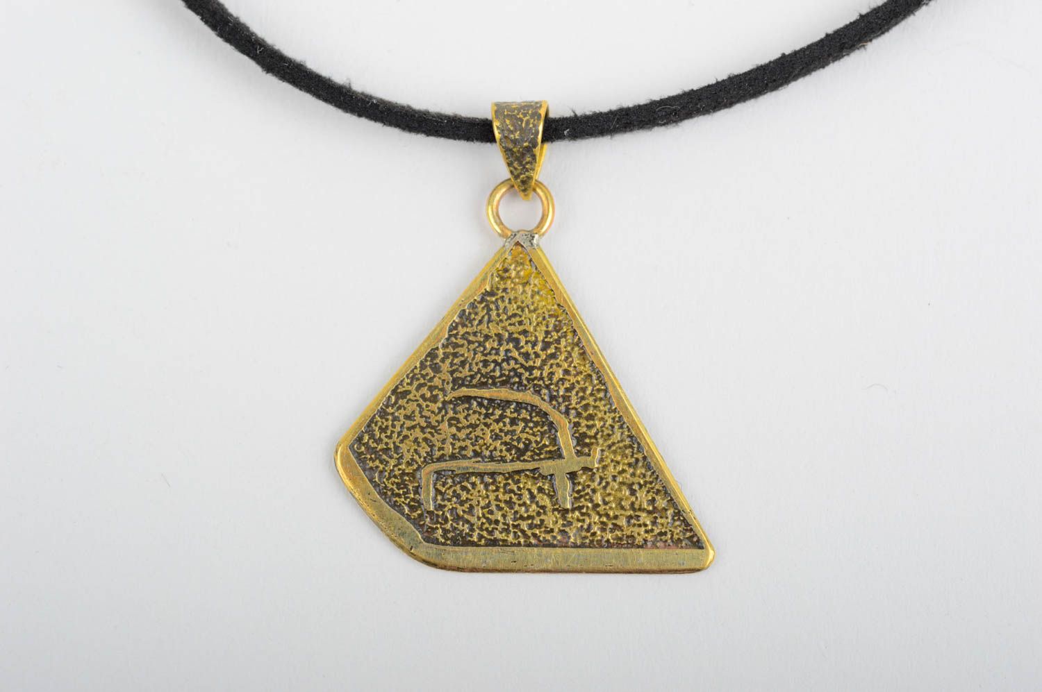 Handmade pendant unusual accessory brass jewelry unusual pendant gift for her photo 4