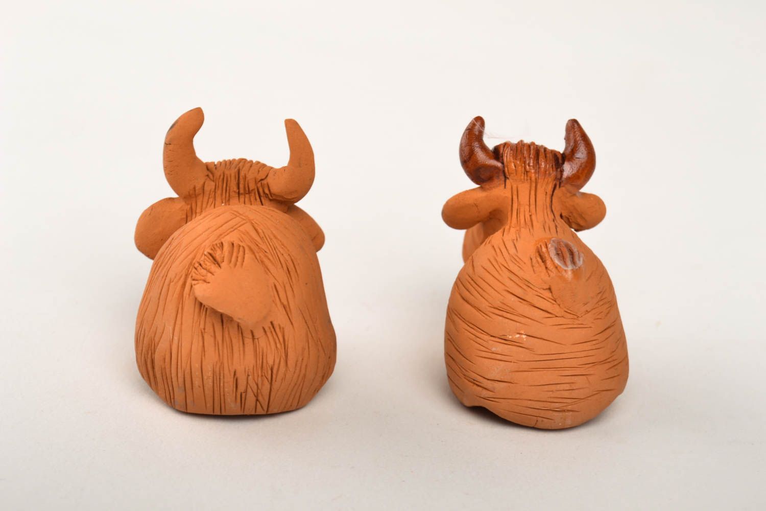 Статуэтки ручной работы фигурки животных статуэтки для декора 2 коровы набор фото 3