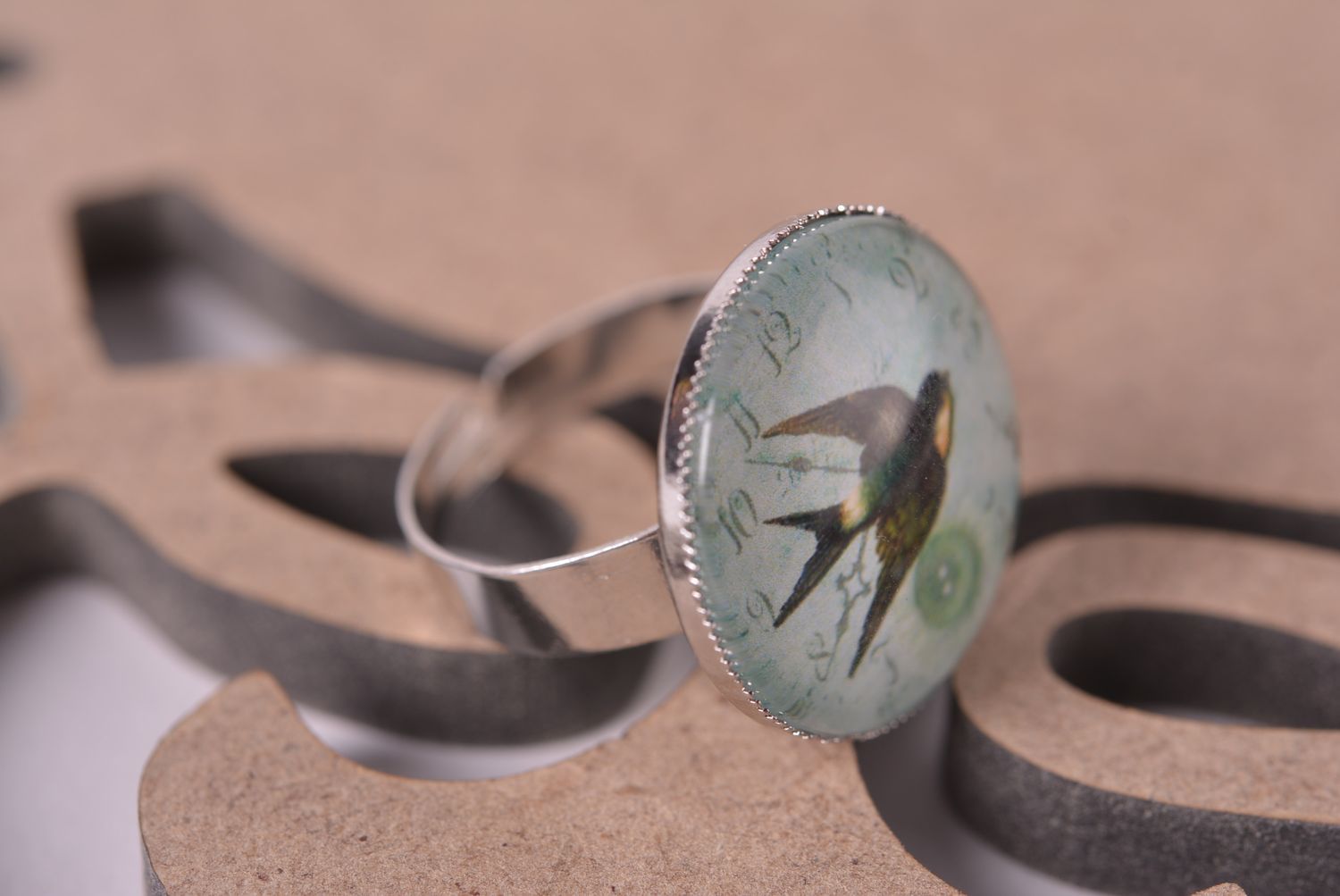 Handgefertigt Ring Damen hochwertiger Modeschmuck ausgefallener Ring schön foto 6