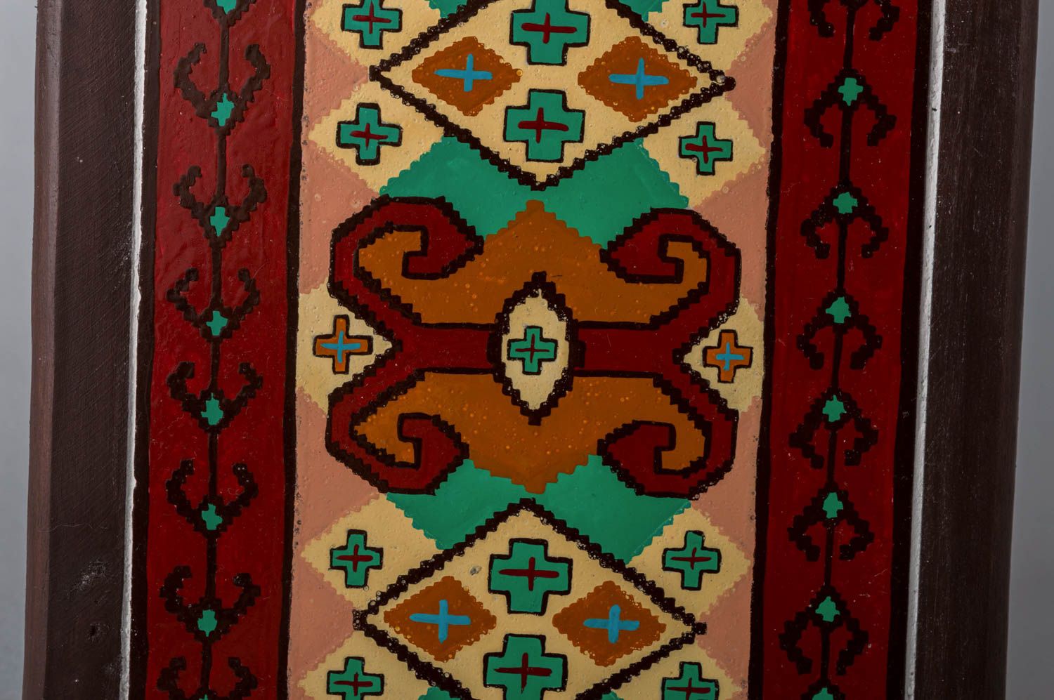 Ceramic tile in frame handmade designer wall panel stylish interior decor photo 4