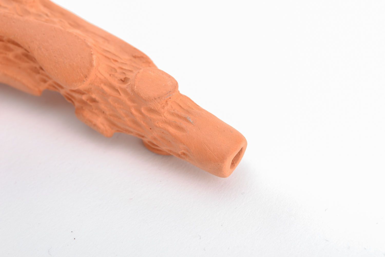 Red clay smoking pipe photo 3