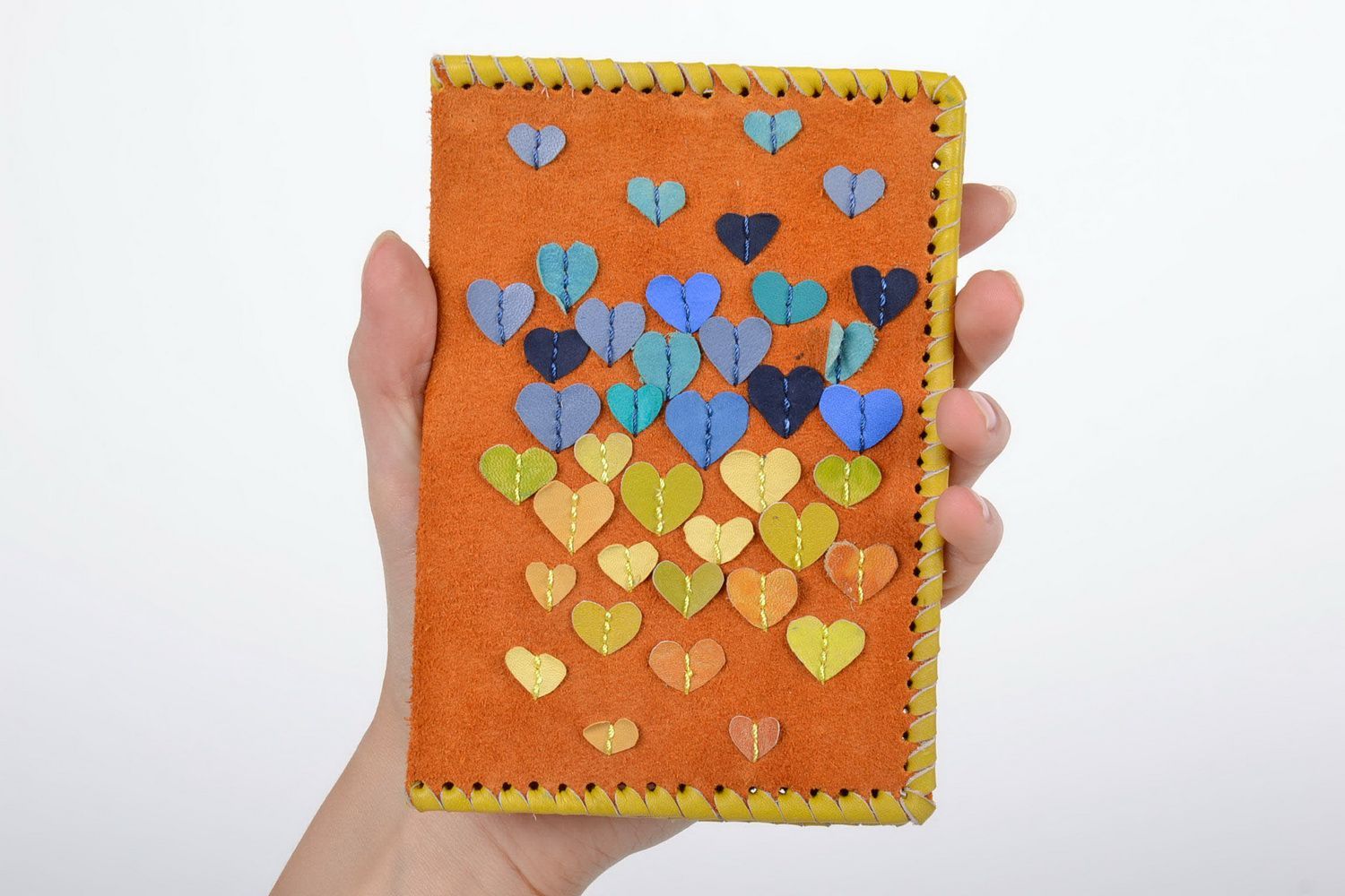 Handmade leather passport cover photo 1