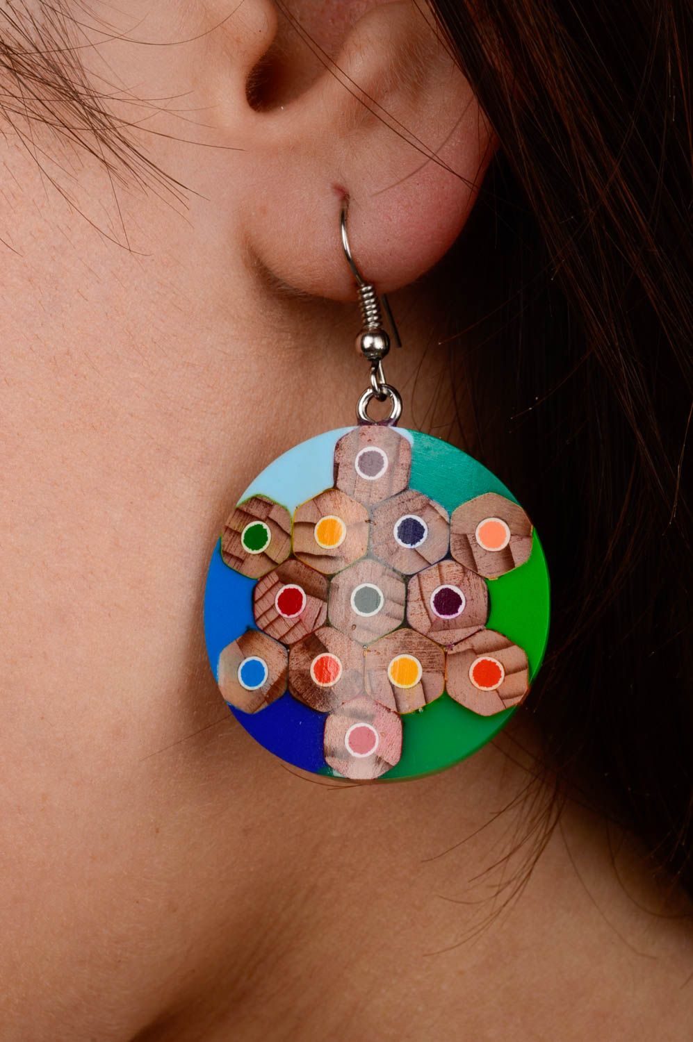 Modeschmuck Ohrringe handmade Accessoires für Frauen bunt originelle Ohrringe foto 2