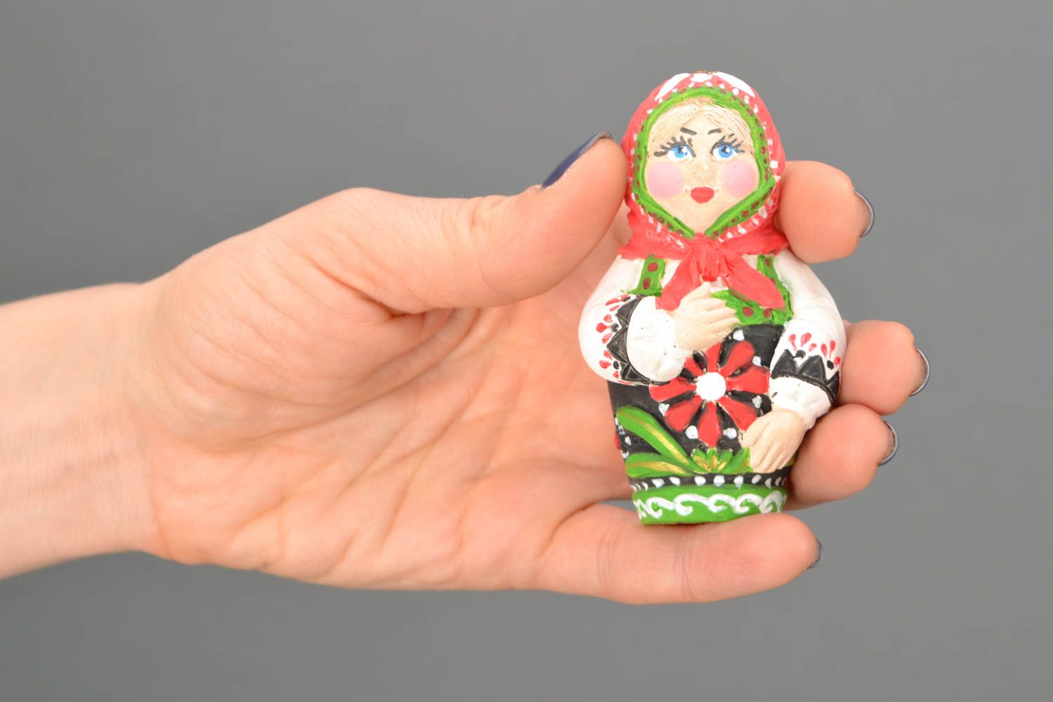 Painted ceramic fridge Nestling Doll photo 2