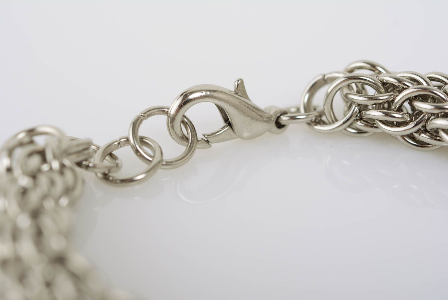 Thin handmade jewelry alloy bracelet chain mail weaving stylish bijouterie photo 5