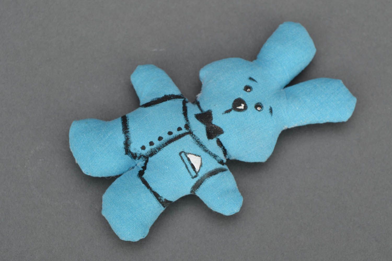 Small soft toy for sleeping Blue Bunny photo 3