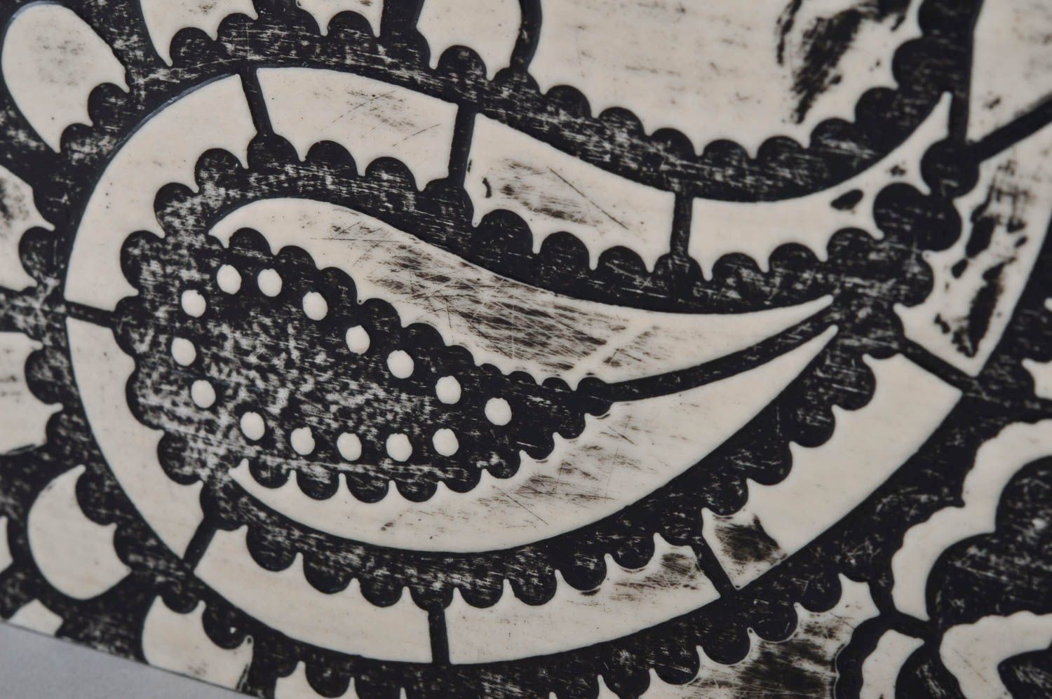 Красивая конфетница в технике декупаж фанерная черно-белая ручной работы Халва фото 2