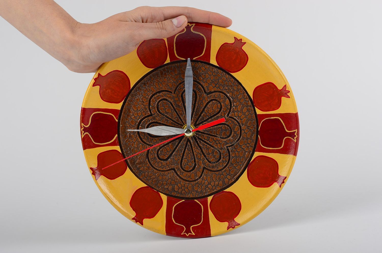 Handmade Designer Uhr Wand Wanduhr Keramik Wohnzimmer Idee originell foto 2