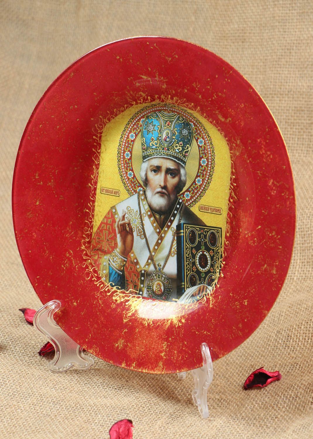 Декоративная тарелка Святой Николай  фото 4