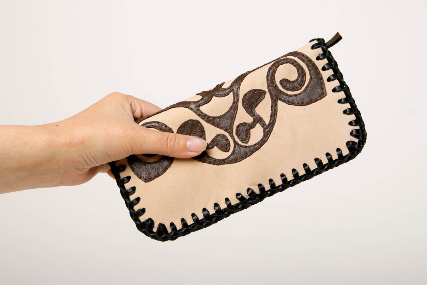 Cartera de cuero artesanal billetera femenina regalo original para mujer foto 2
