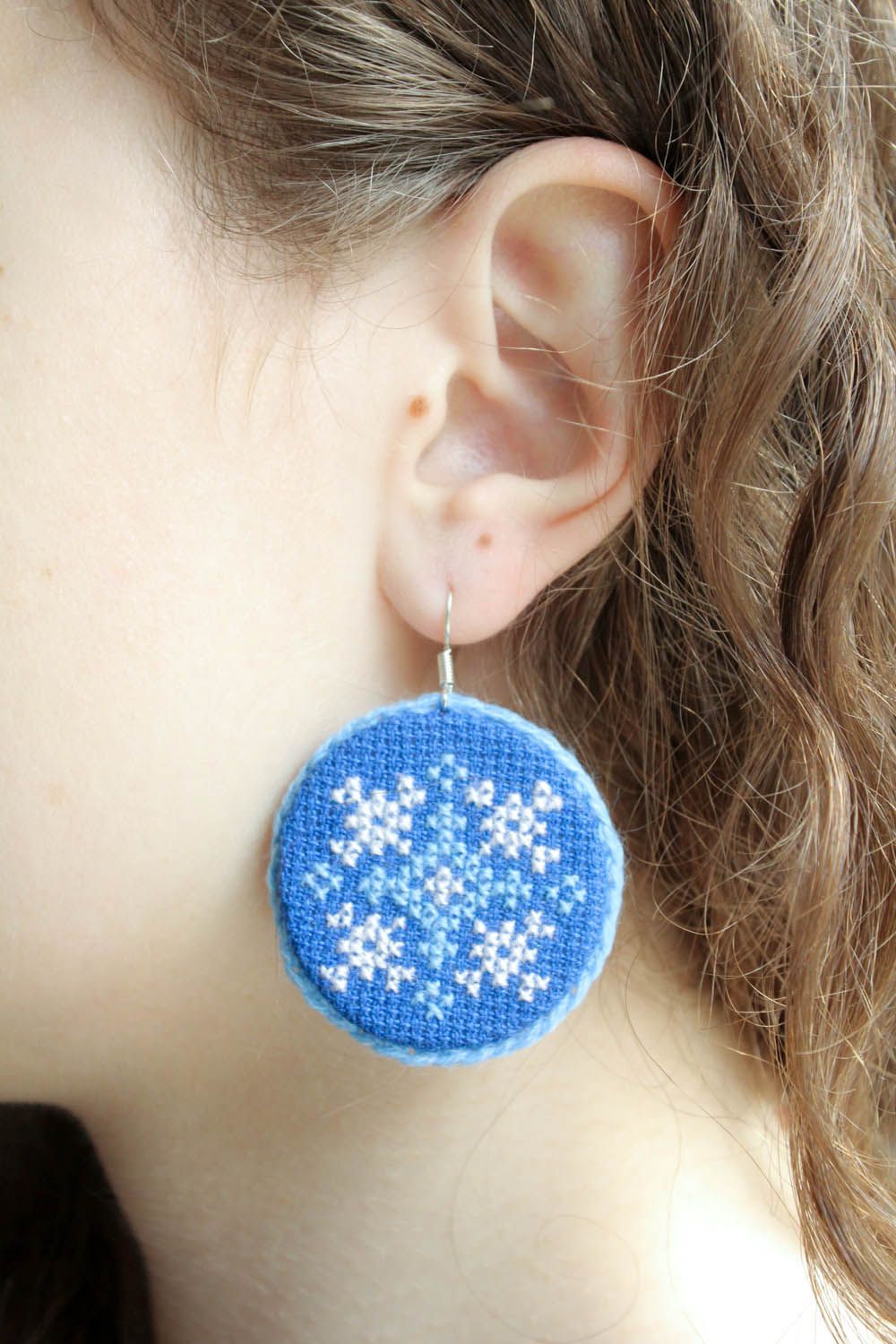 Embroidered earrings photo 1