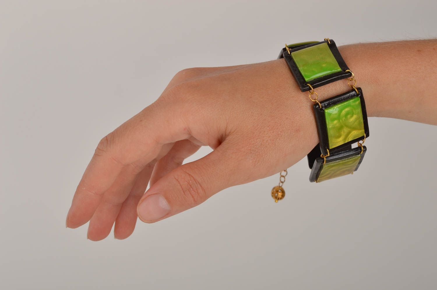 Polymer Schmuck handmade schönes Armband originelles Geschenk für Frauen schön foto 6