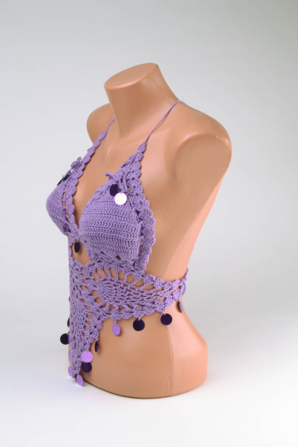 Crocheted top in oriental style photo 3