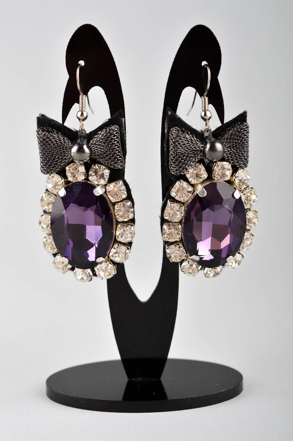 Crystal earrings fashion earrings handmade jewelry evening earrings for women photo 2