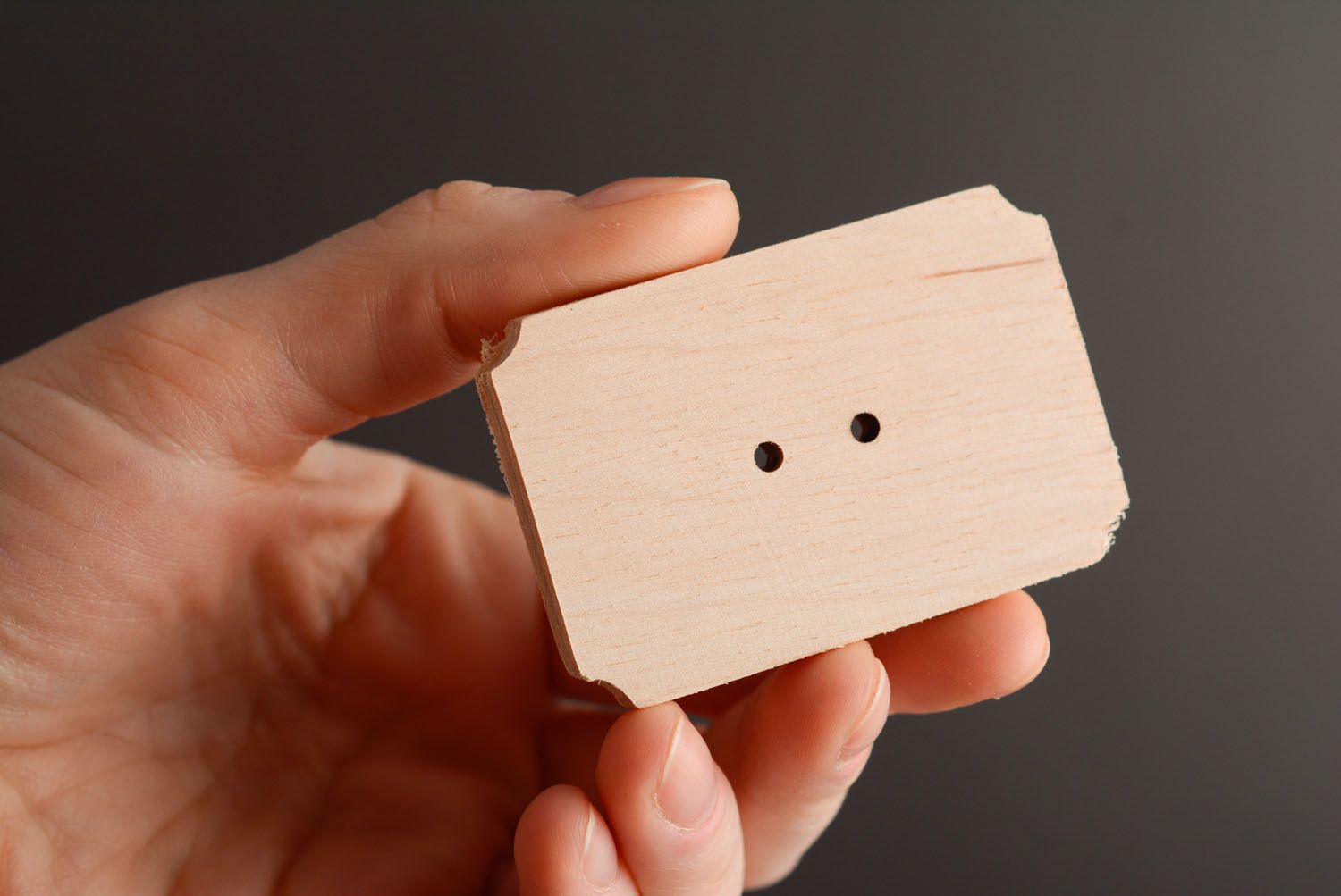 Wooden blank for creative work Button photo 3
