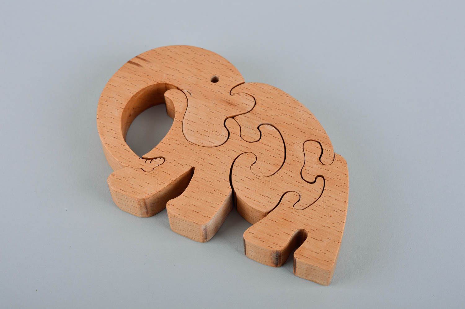 Handmade Spielzeug Holz Geschenk für Kinder Spielzeug aus Holz Elefant foto 4