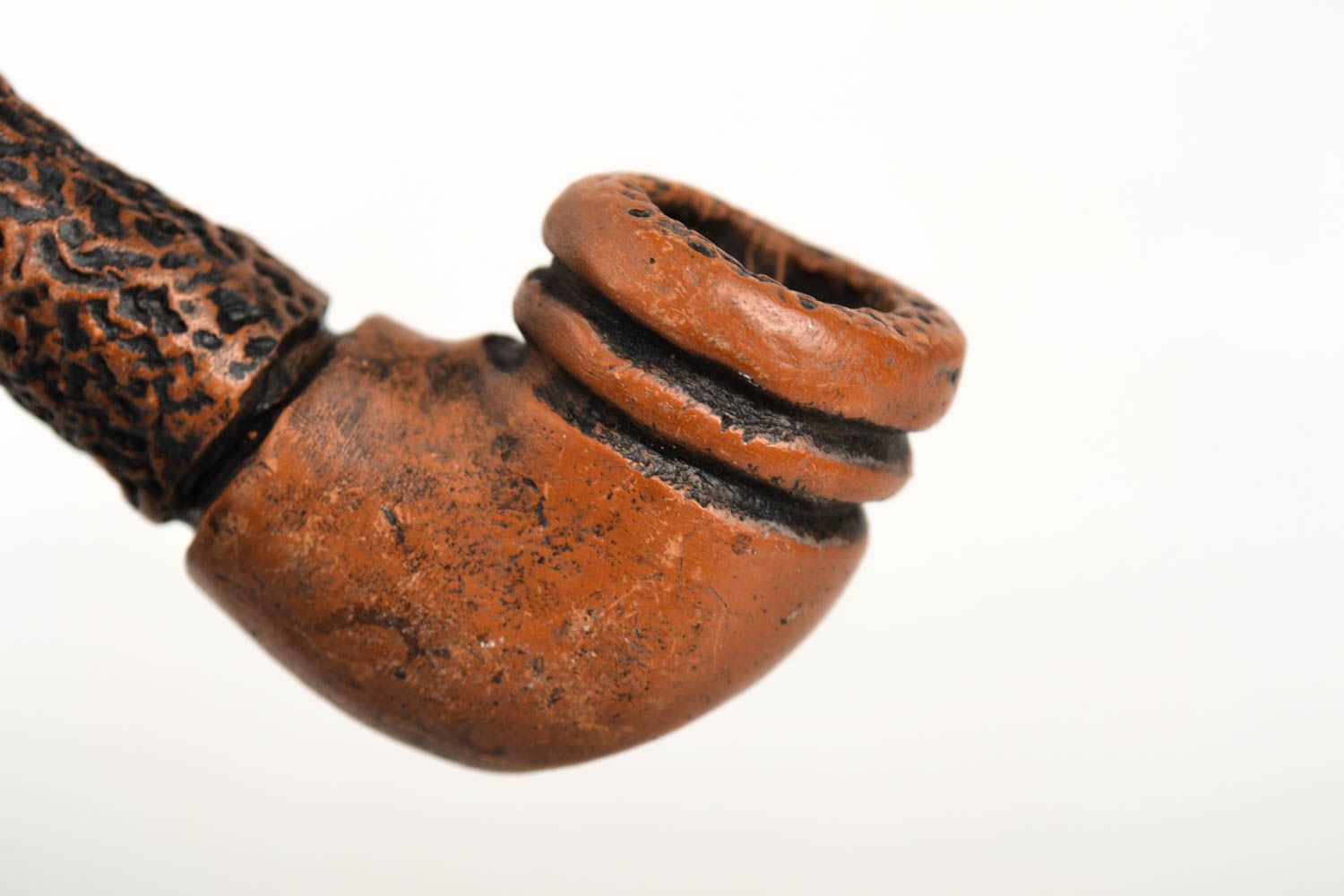 Pipa de arcilla hecha a mano artículo para fumador regalo original para hombre foto 2