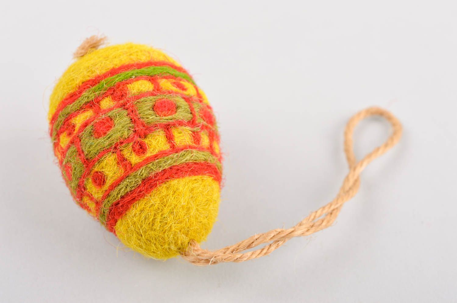 Cute handmade soft toy Christmas tree decoration felted wool toy gift ideas photo 3