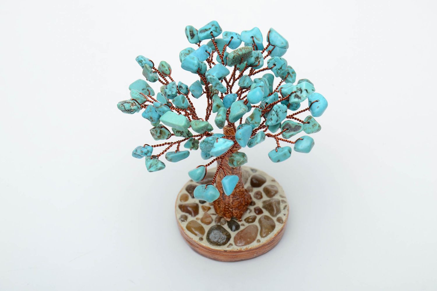 Natural gemstone bonsai with turquoise photo 3