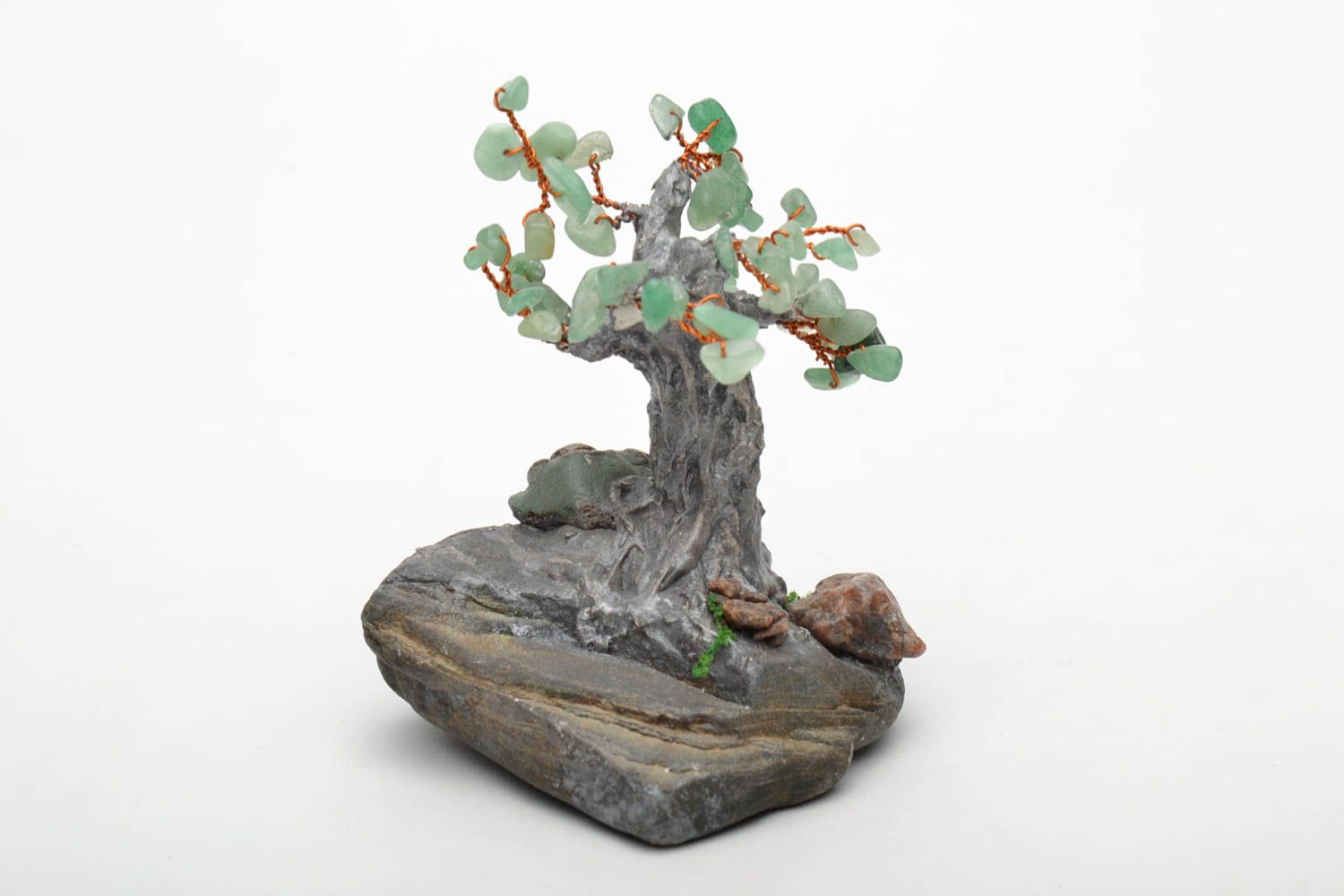 Decorative bonsai tree with greenstone photo 3