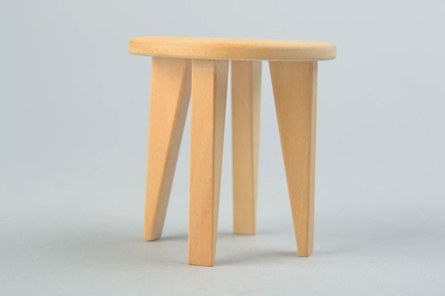 Handmade wooden blank for doll chair for painting DIY doll furniture photo 3