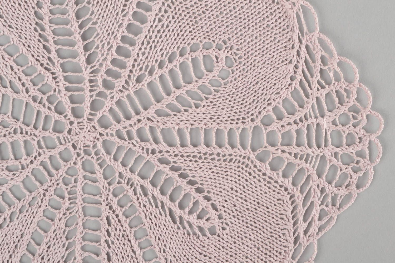 Handmade decorative knitted napkin cotton designer present interior ideas photo 4
