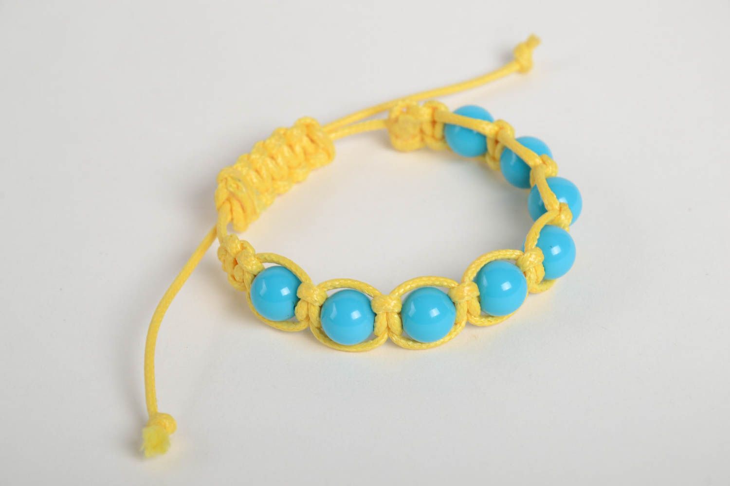 Handmade bright female bracelet unusual elegant bracelet summer accessory photo 6