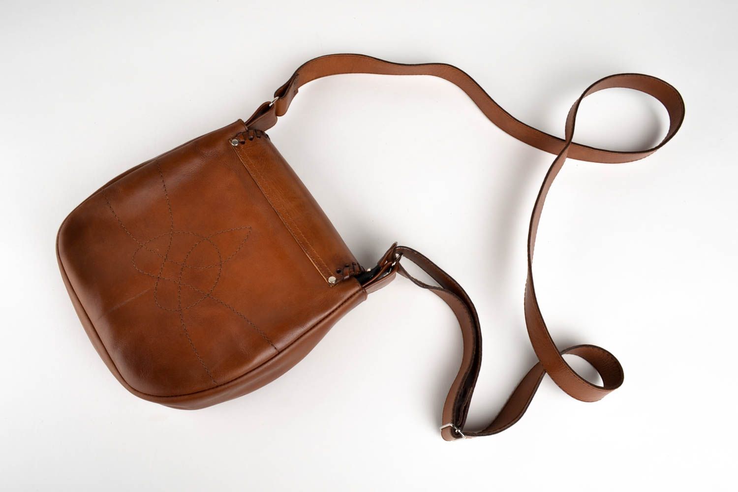 Handmade leather accessories stylish shoulder bag designer purse for women photo 2