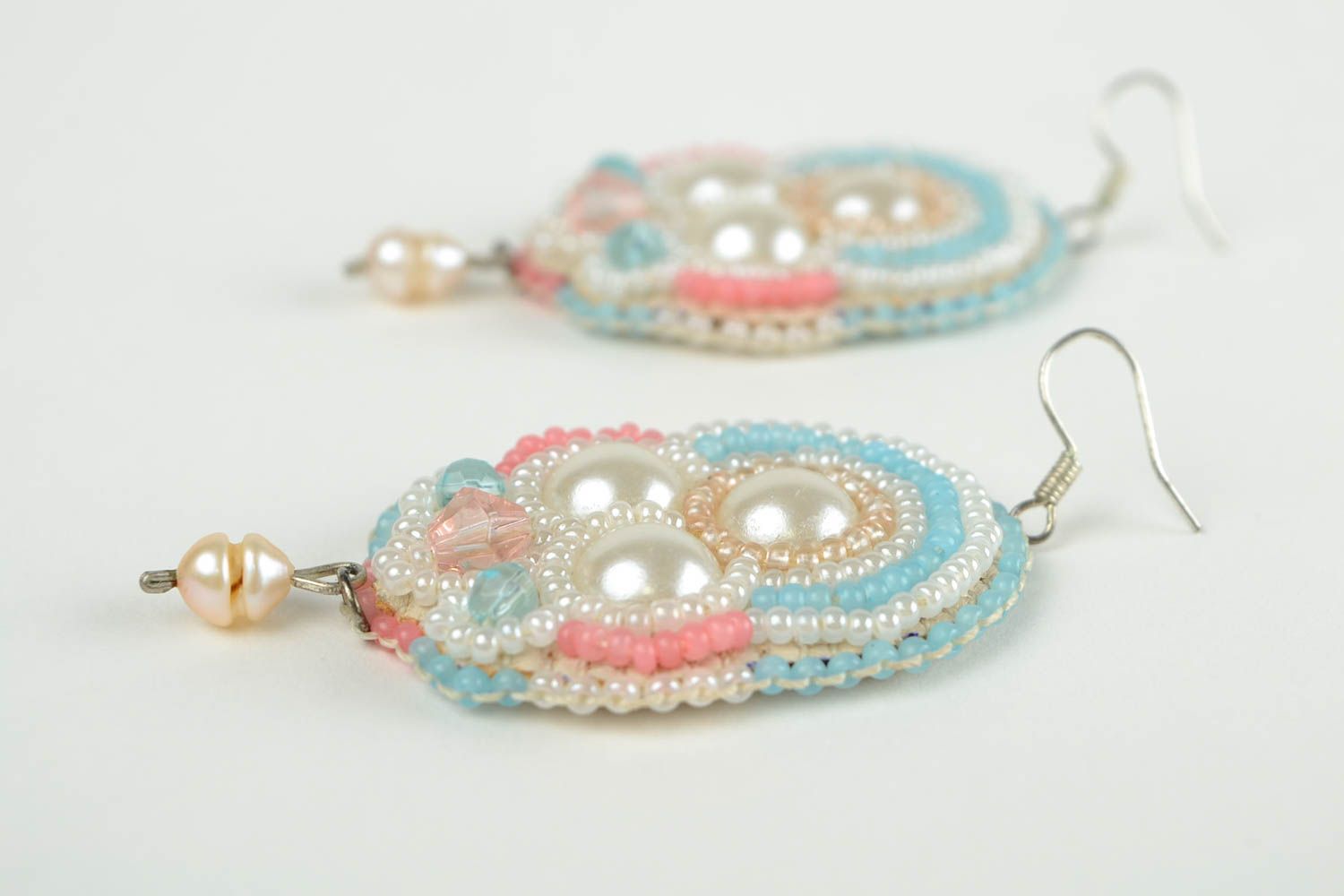Long earrings with charms handmade earrings soutache earrings fashion jewelry photo 5