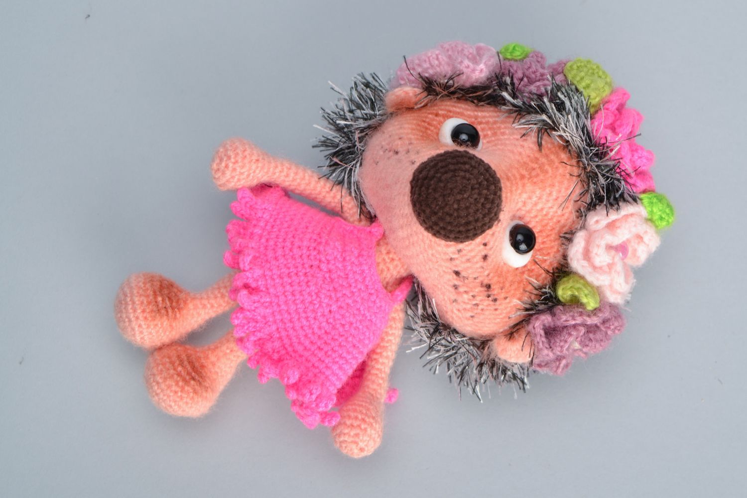 Crochet toy hedgehog girl photo 2
