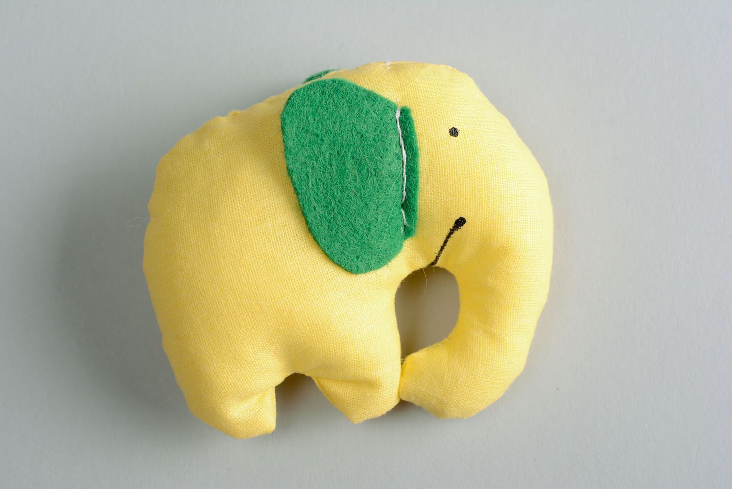 Мягкая игрушка Желтый слоник фото 1