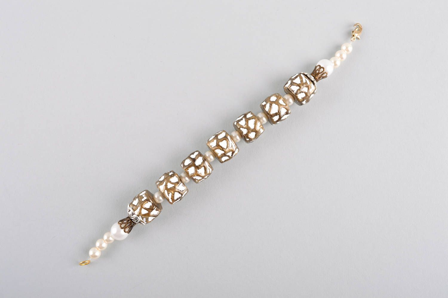 Designer handmade bracelet beautiful jewelry brown stylish accessories photo 4