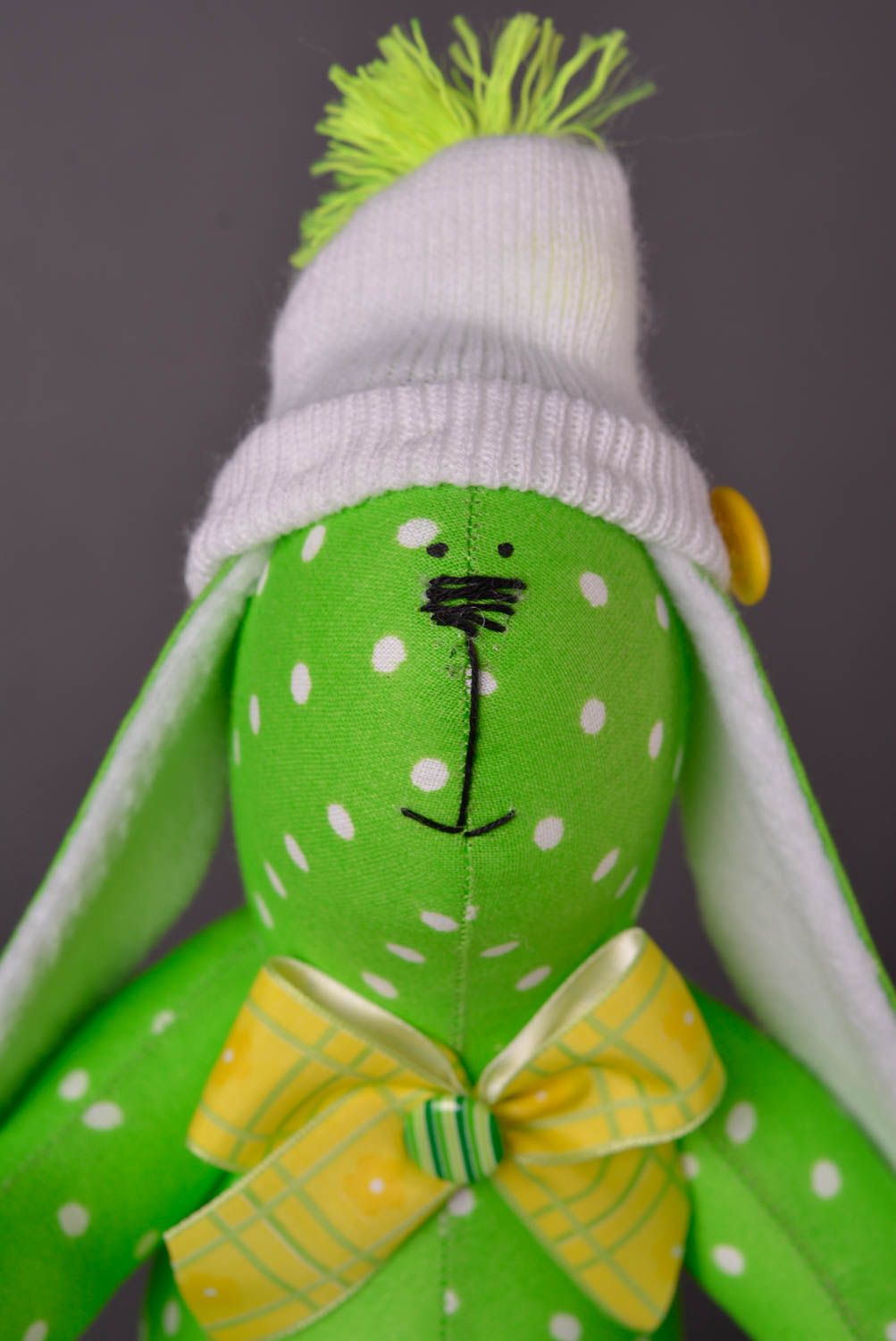 Игрушка заяц ручной работы авторская игрушка стильный подарок для ребенка фото 3