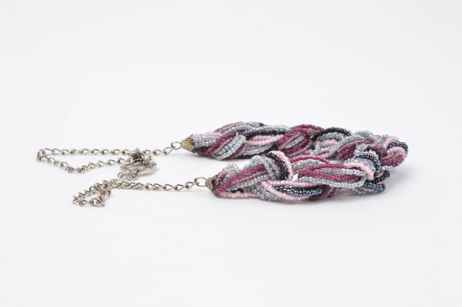 Handarbeit lila Damen Halskette Halsschmuck für Damen schönes Schmuck Collier foto 2
