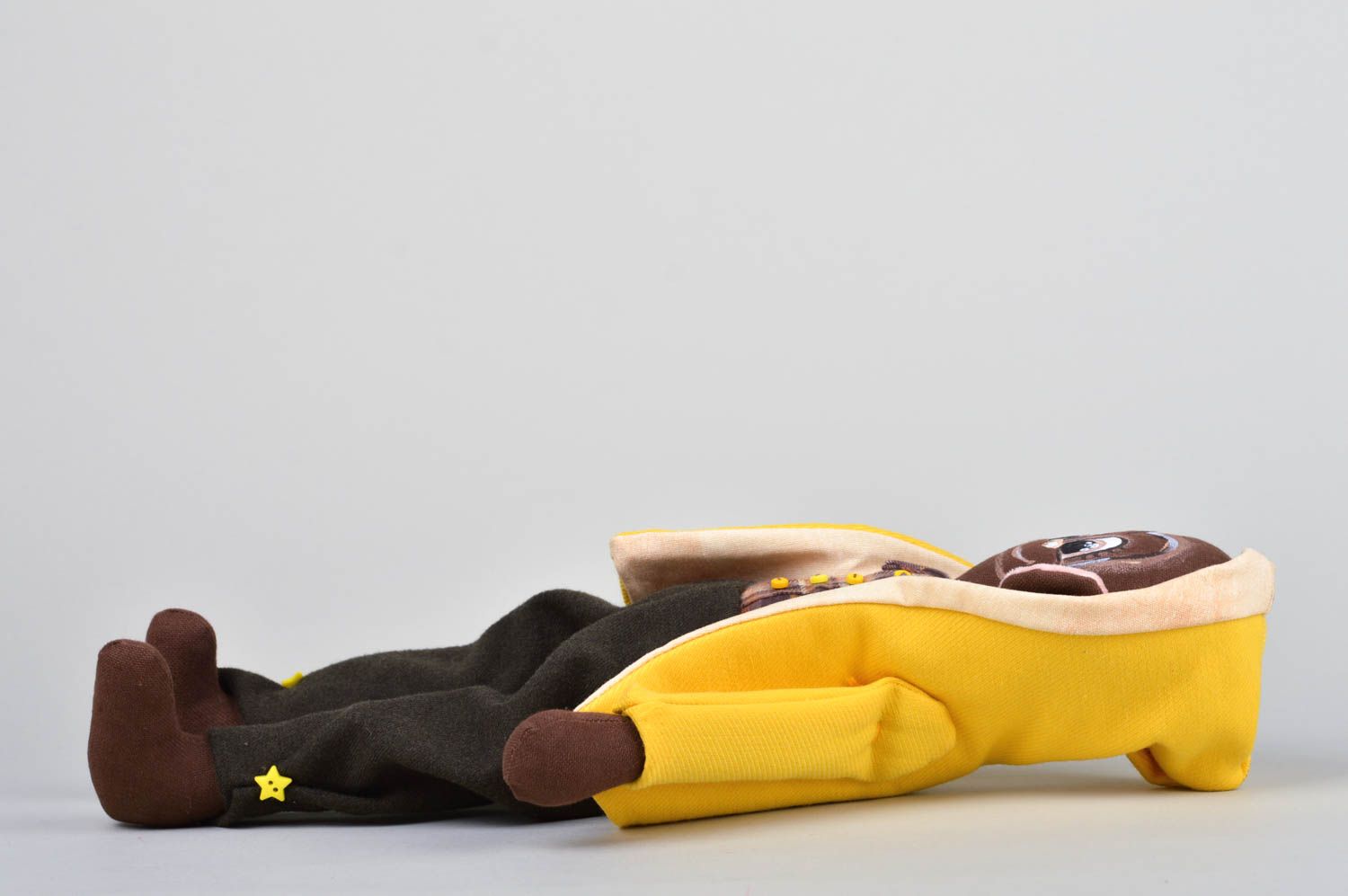 Peluche de animal mono hecho a mano juguete de tela regalo original para niño  foto 3