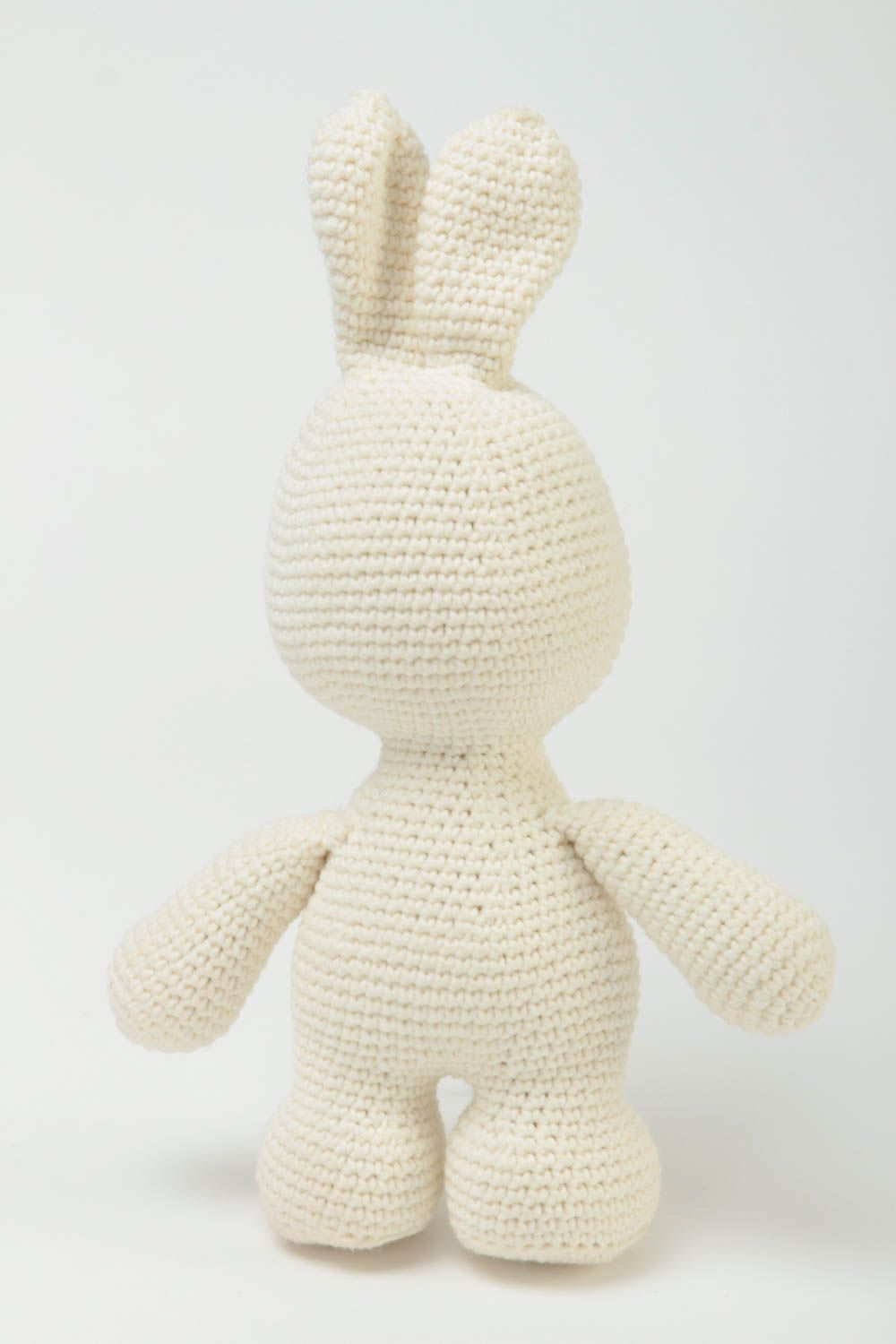 Peluche para niños hecho a mano regalo original juguete tejido Coneja blanca foto 4