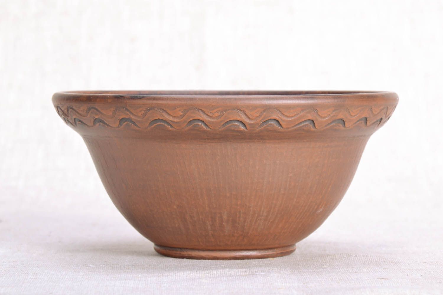 7 20 oz deep handmade clay bowl planter 0,79 lb photo 2