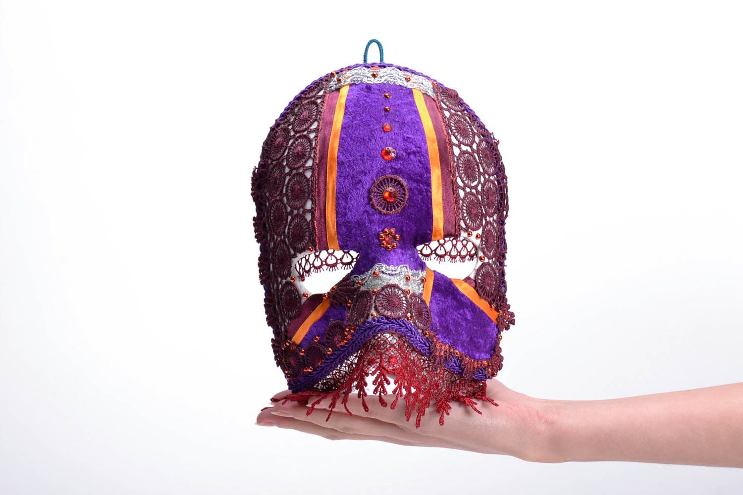 Maschera di carnevale decorativa fatta a mano in gesso decorazione da parete  foto 4