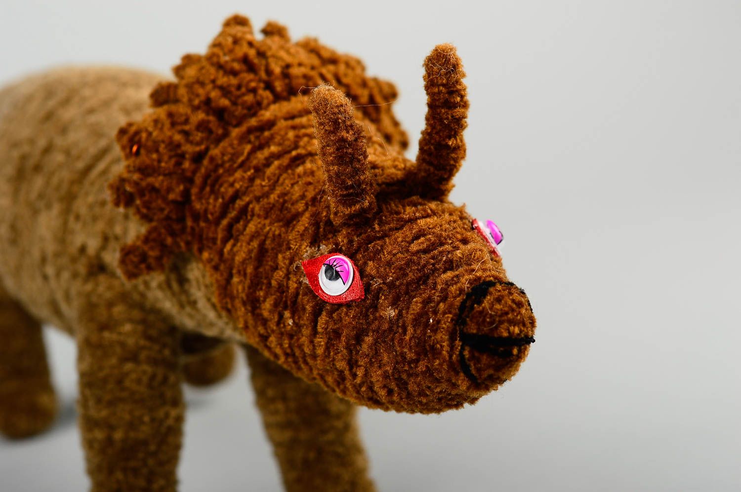 Игрушка ручной работы игрушка животное на каркасе игрушка из ниток динозавр фото 5
